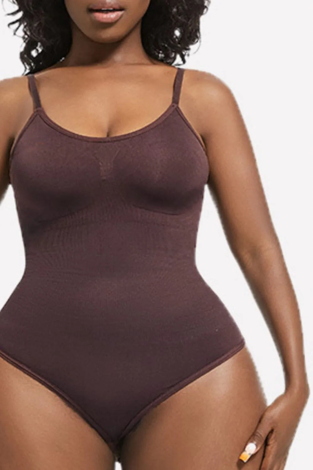 Full Size Scoop Neck Spaghetti Strap Shaping Bodysuit Plus Size