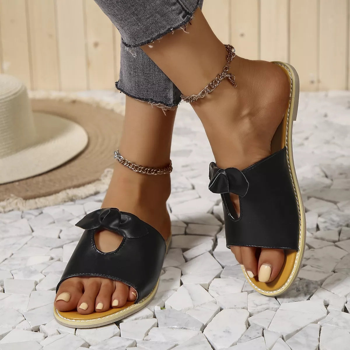 Open Toe Flats Sandals