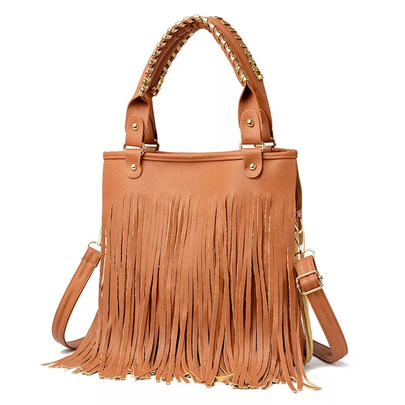 Fringe PU Leather Handbag