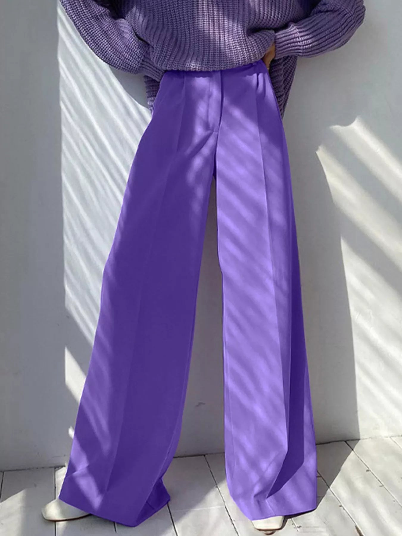 Wide Leg Pleated Pants