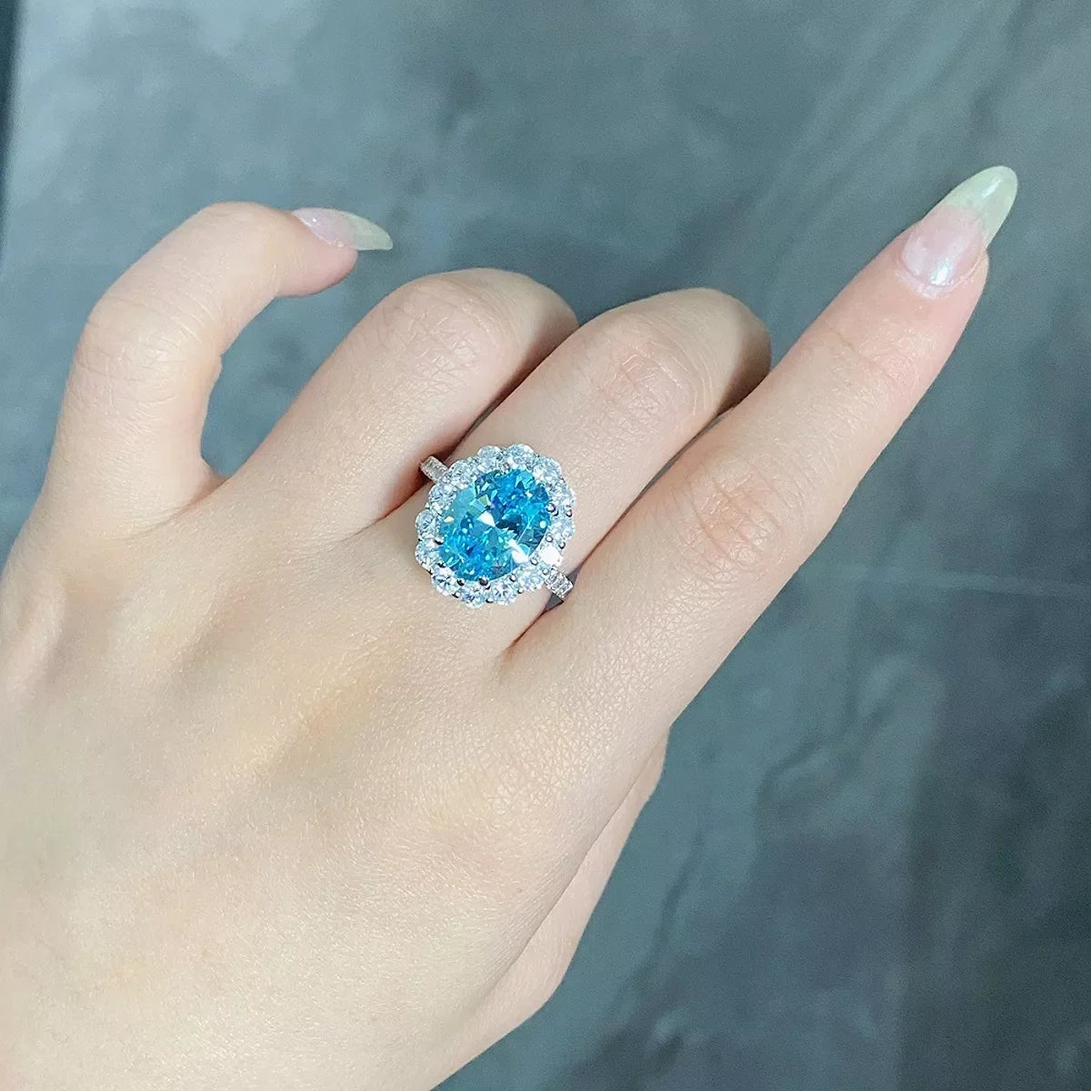 925 Sterling Silver Zircon Ring