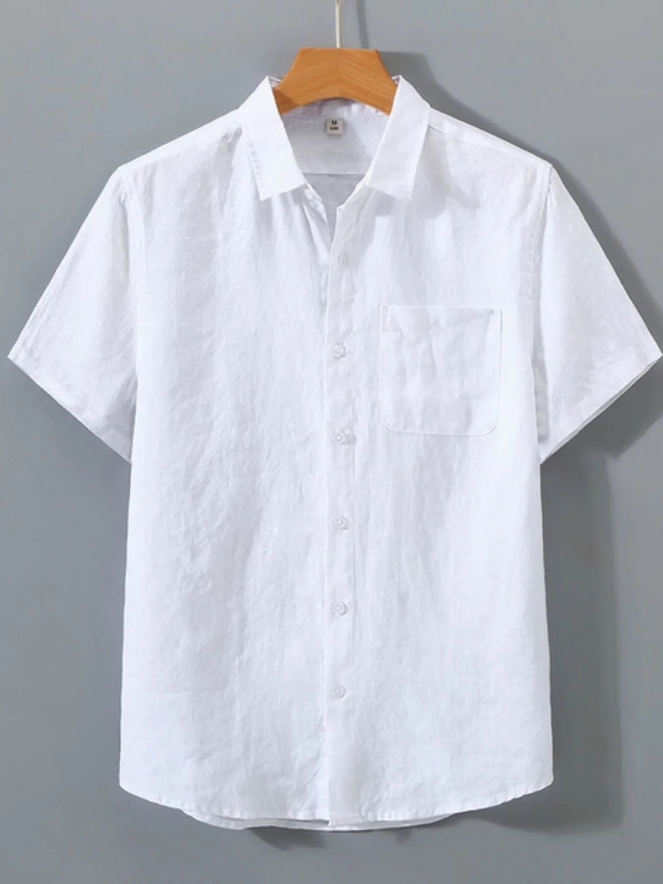 Men's Full Size Short Sleeve Button-Up Shirt Plus Size
