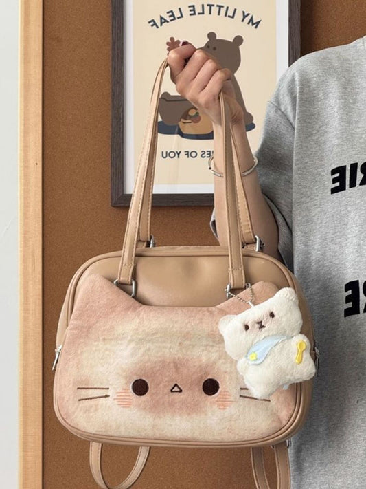 Cat Shoulder Bag with Charm
