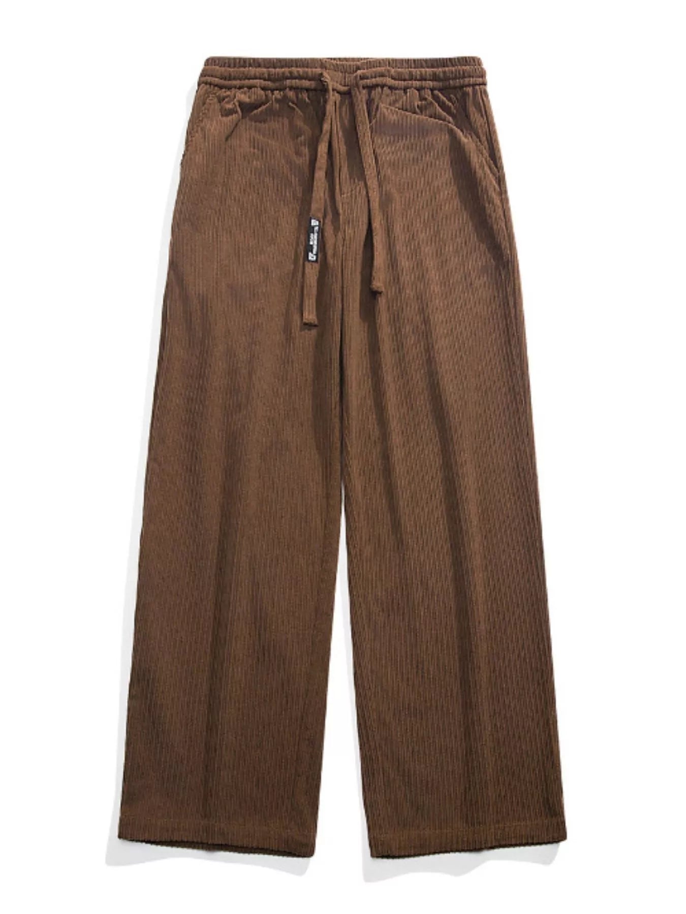 Men's Plus Size Corduroy Wide Leg Drawstring Pants