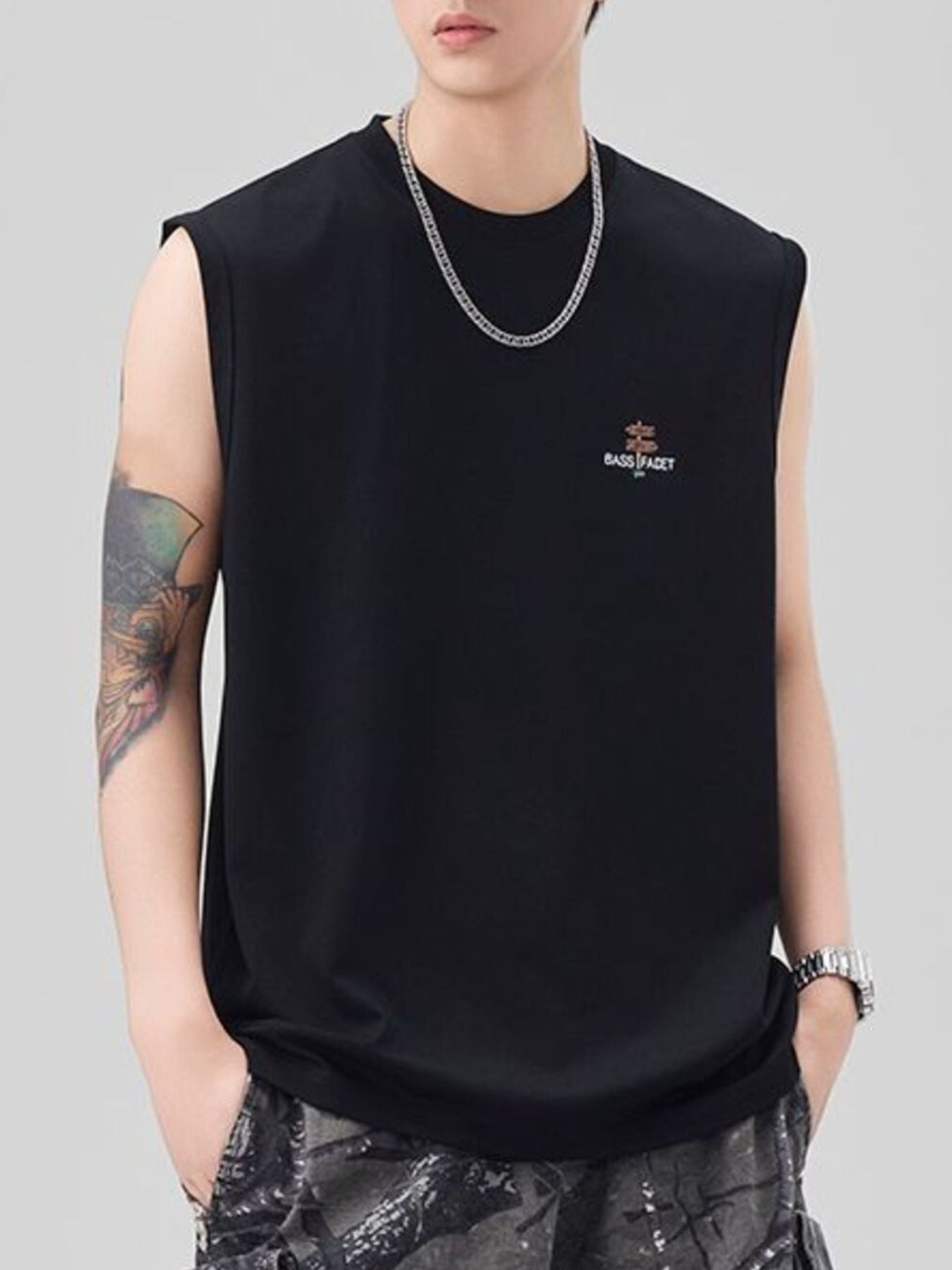 Men's Plus Size Round Neck Tank