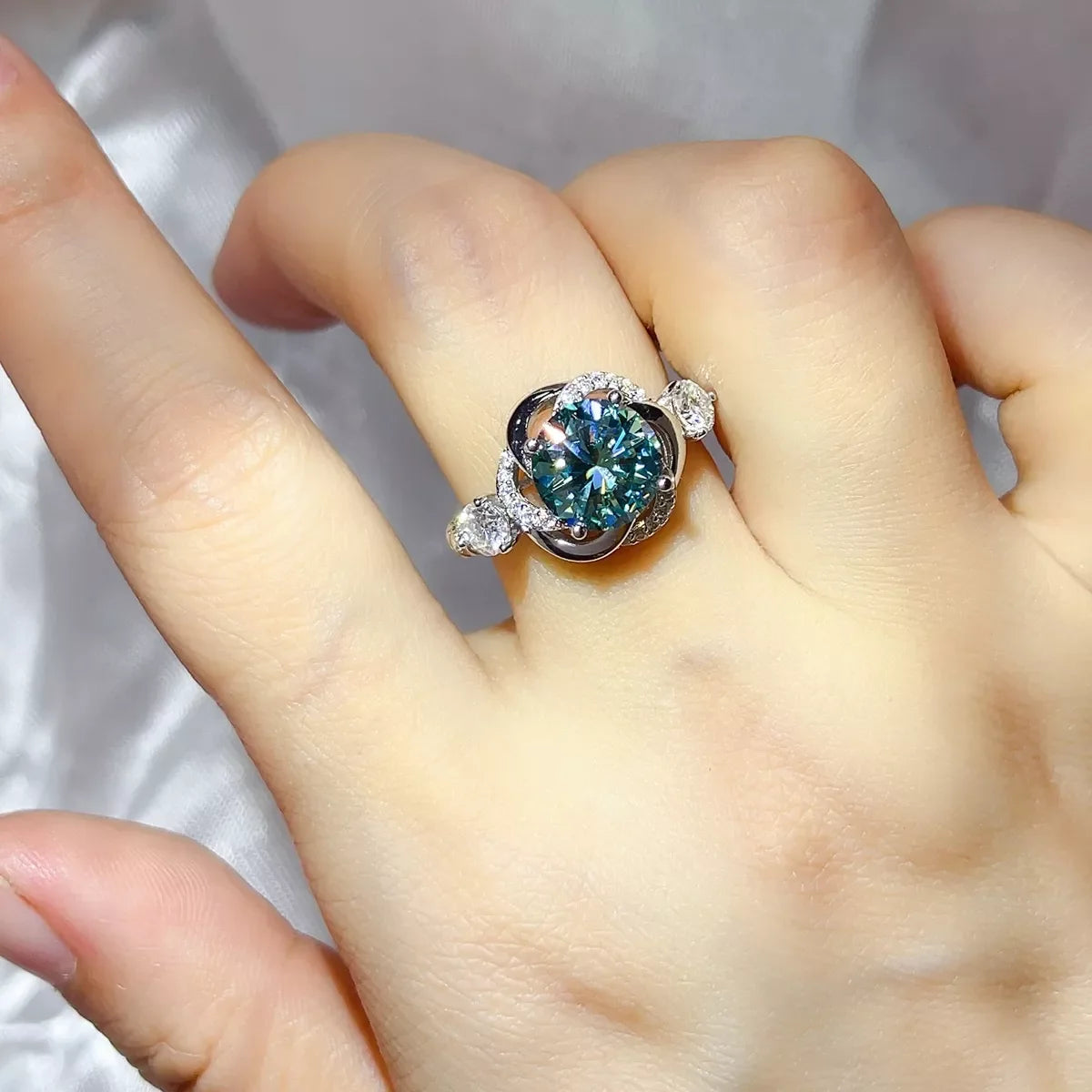 3 Carat 925 Sterling Silver Moissanite Ring