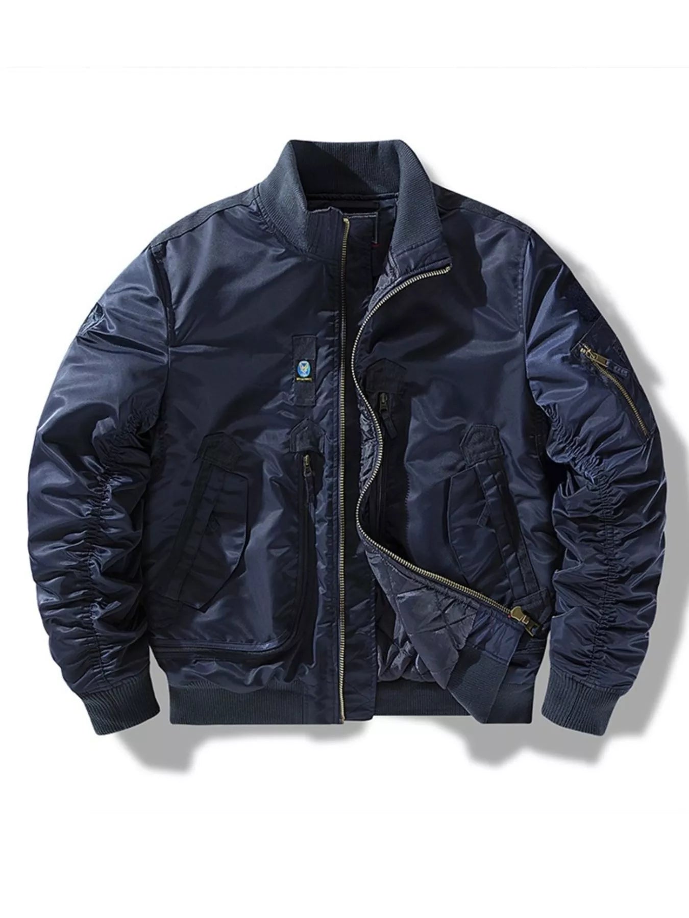 Men's Full Size Zip Up Long Sleeve Jacket Plus Size