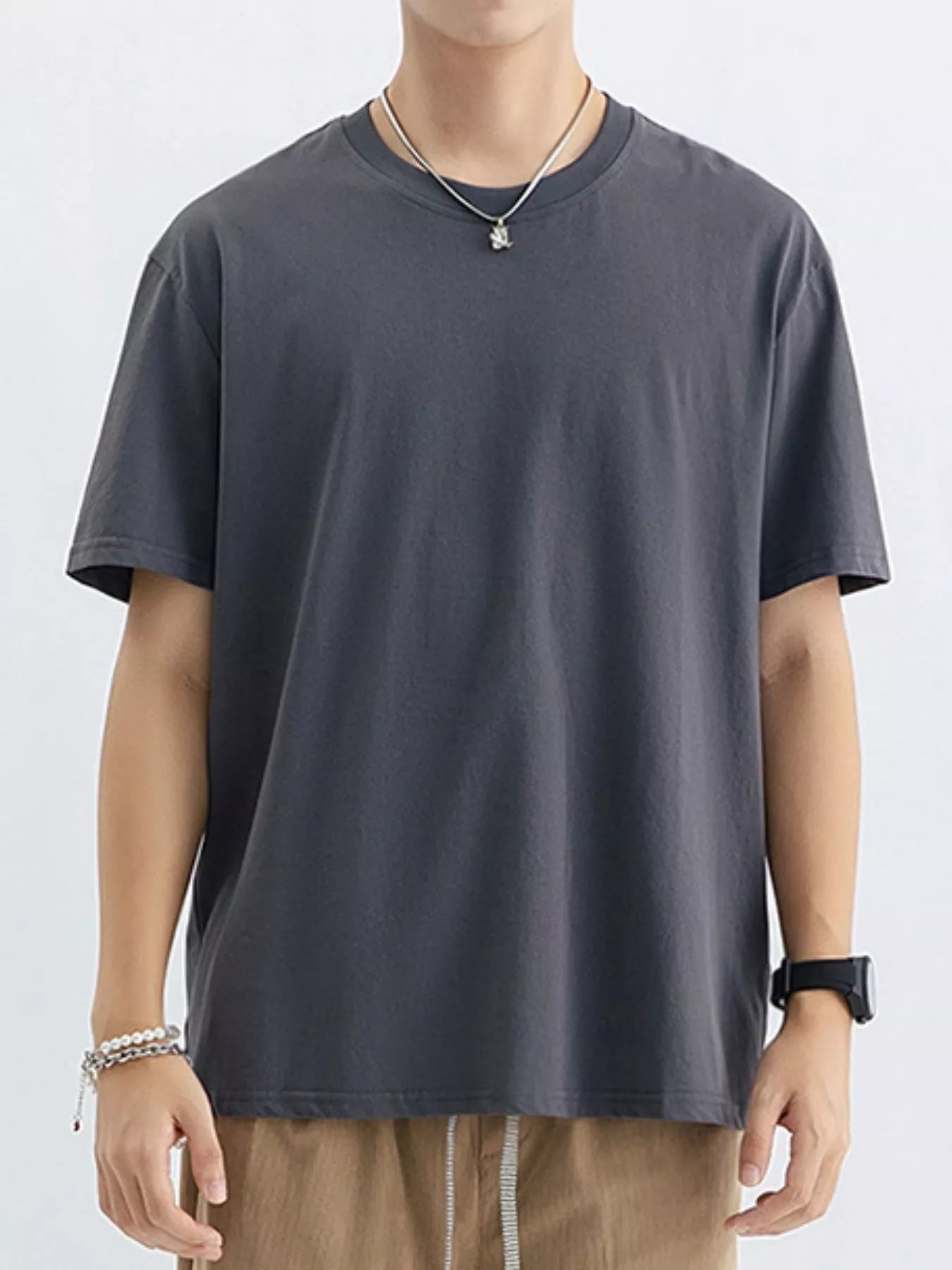 Men's Plus Size Casual Crew Neck T-Shirt