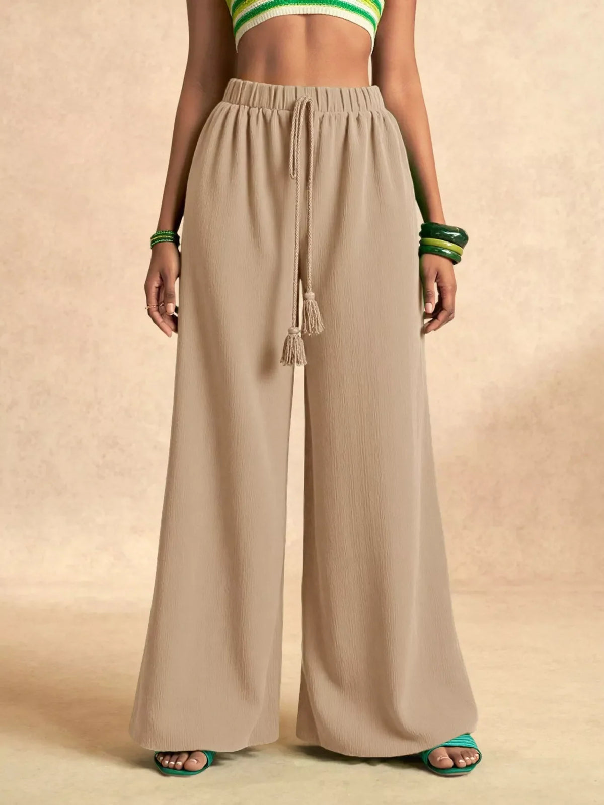 High-Waisted Wide-Leg Pants