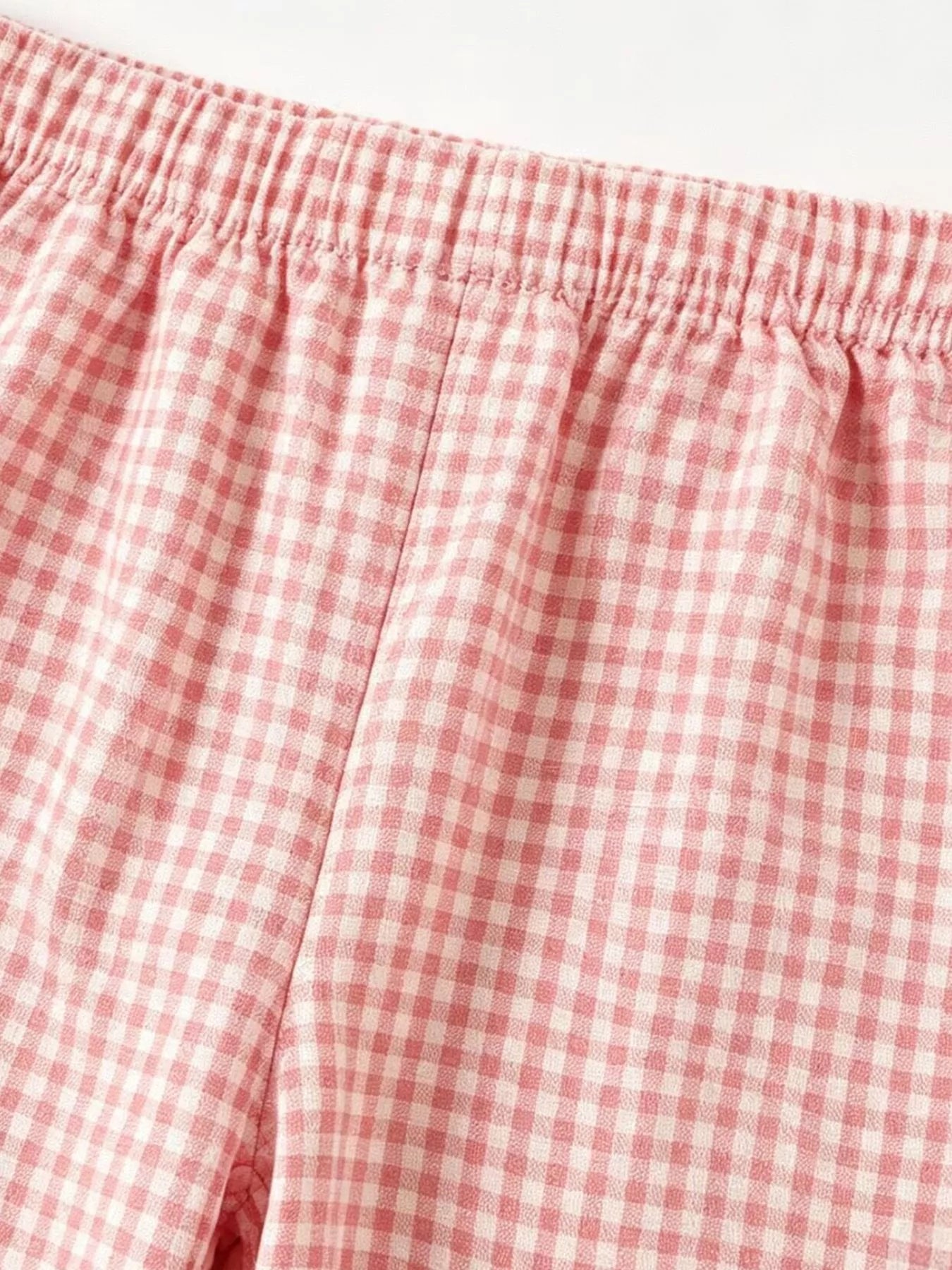 Children's Ruffled Plaid Top and Pants Set