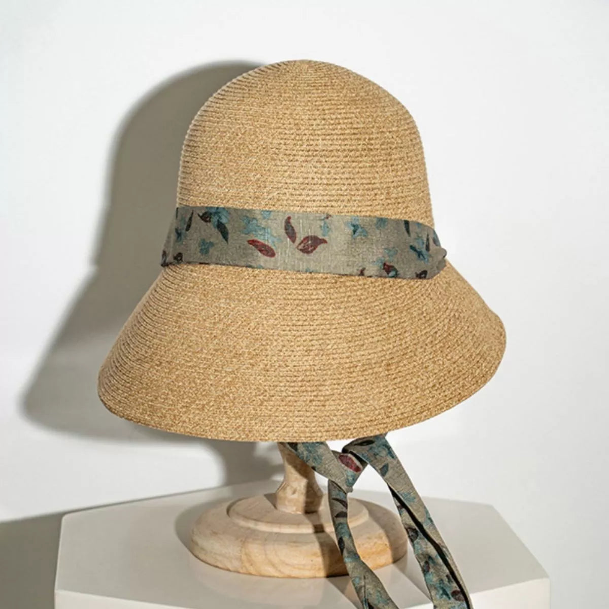 Floral Ribbon Straw Sun Hat