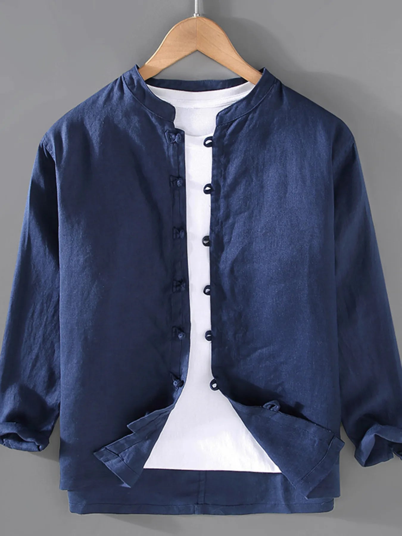 Men's Plus Size Button Up Long Sleeve Shirt