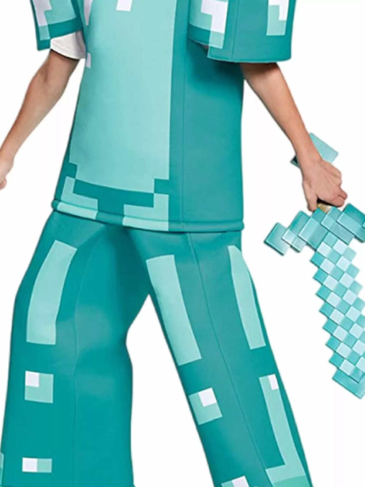 Children's Minecraft Pixelated Print Costume Set