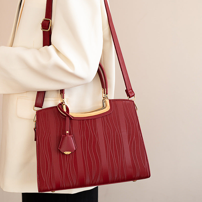 Leather Top Handle Handbag