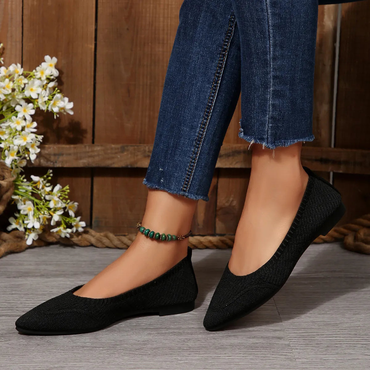 Point Toe Flats Slip-Ons