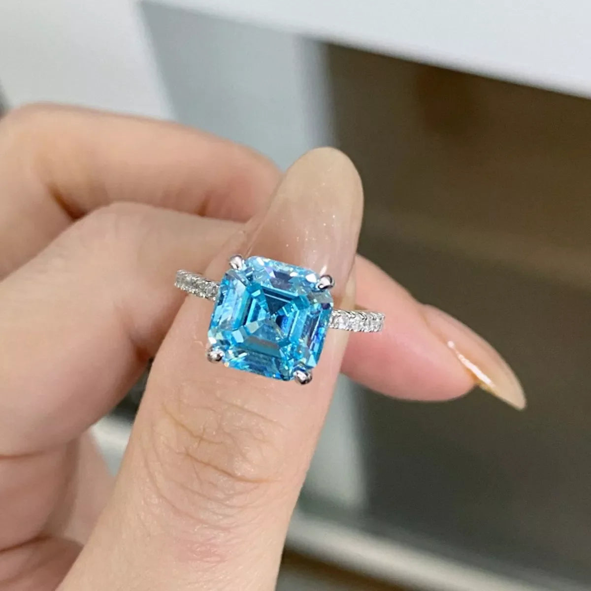 925 Sterling Silver Square Ring