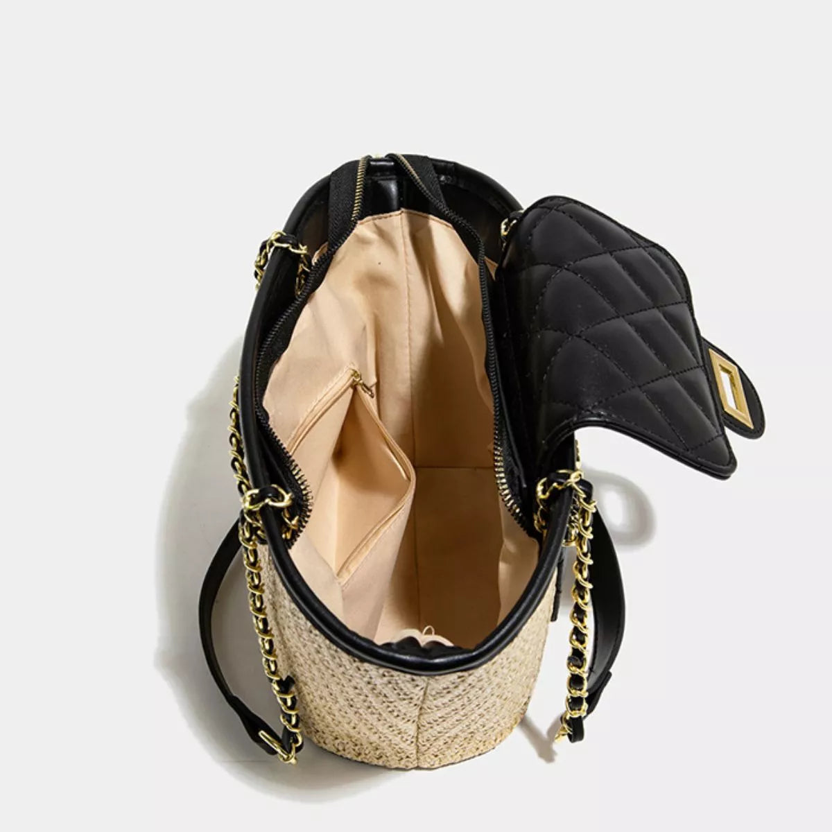 Woven Straw Shoulder Bag
