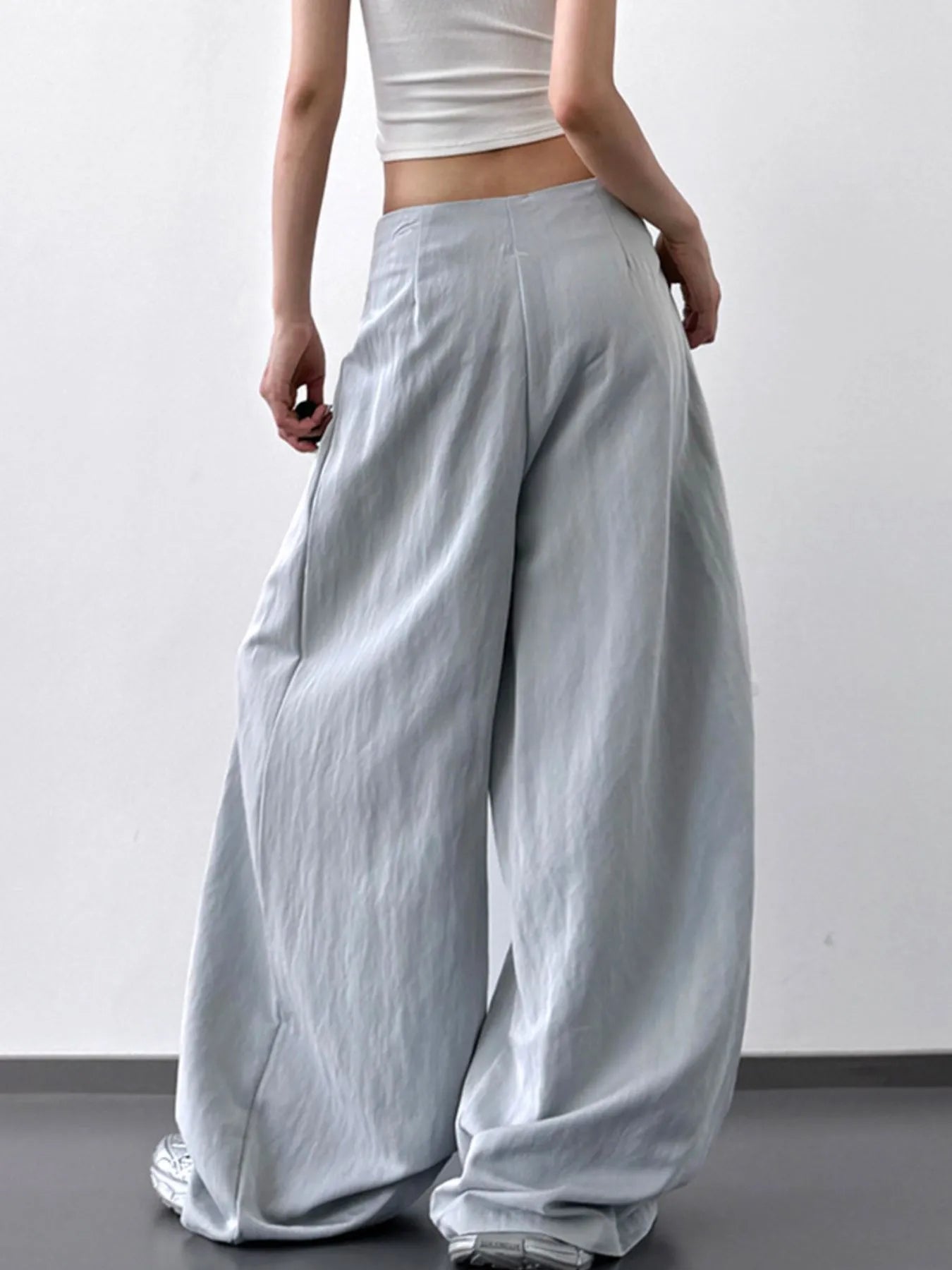 Lace Detail Wide Leg Pants