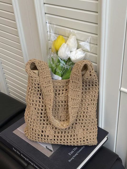Knitted Crochet Shoulder Bag