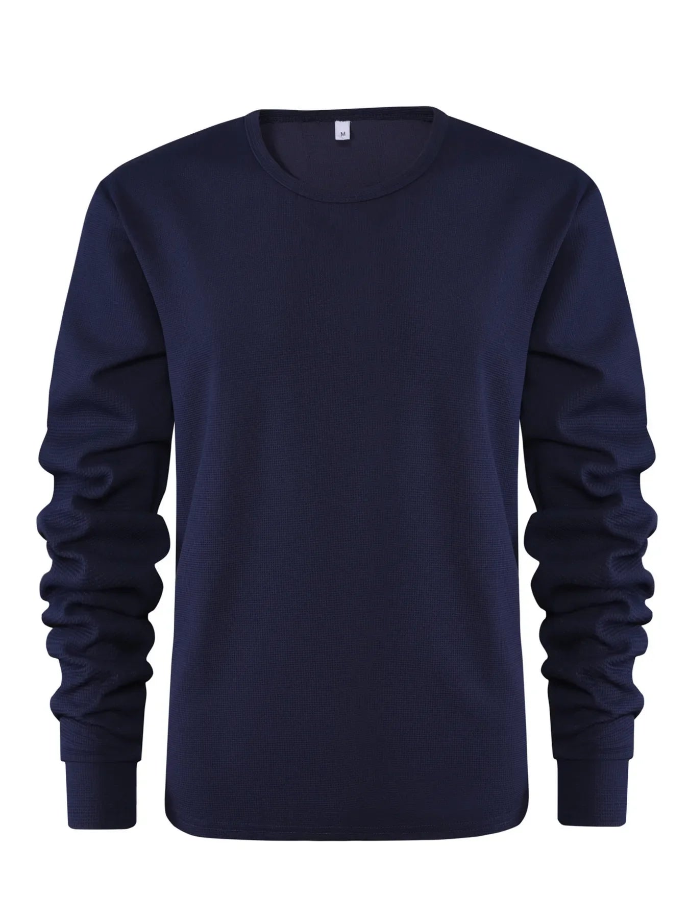 Men's Plus Size Waffle Knit Long Sleeve T-Shirt