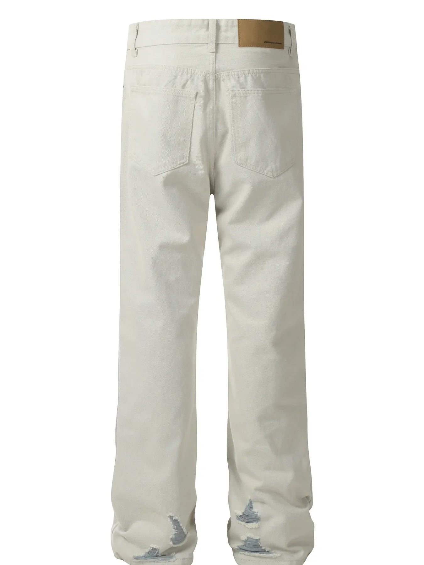 Men's Distressed Wash Straight Leg Jeans