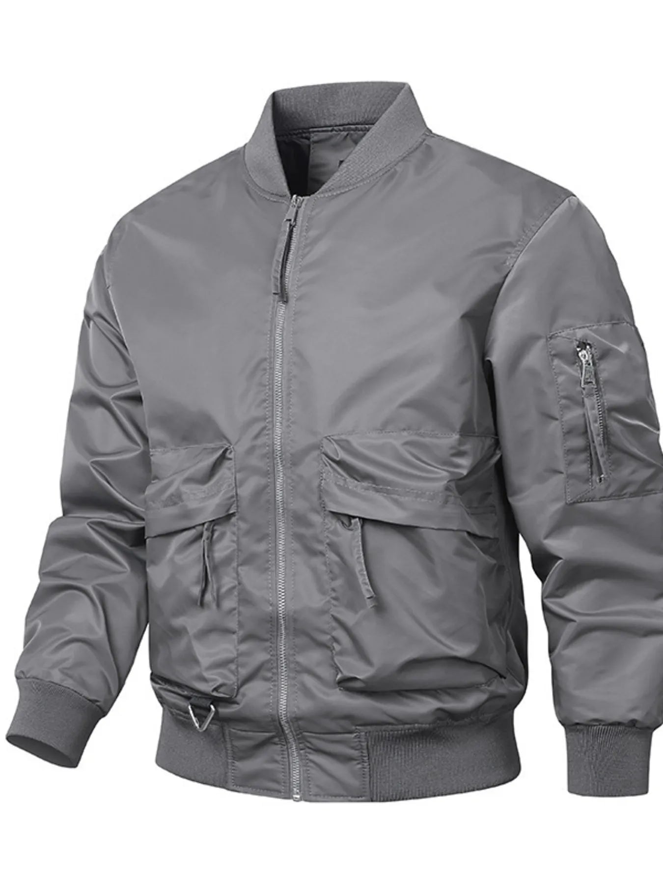 Men's Plus Size Zip Up Long Sleeve Jacket