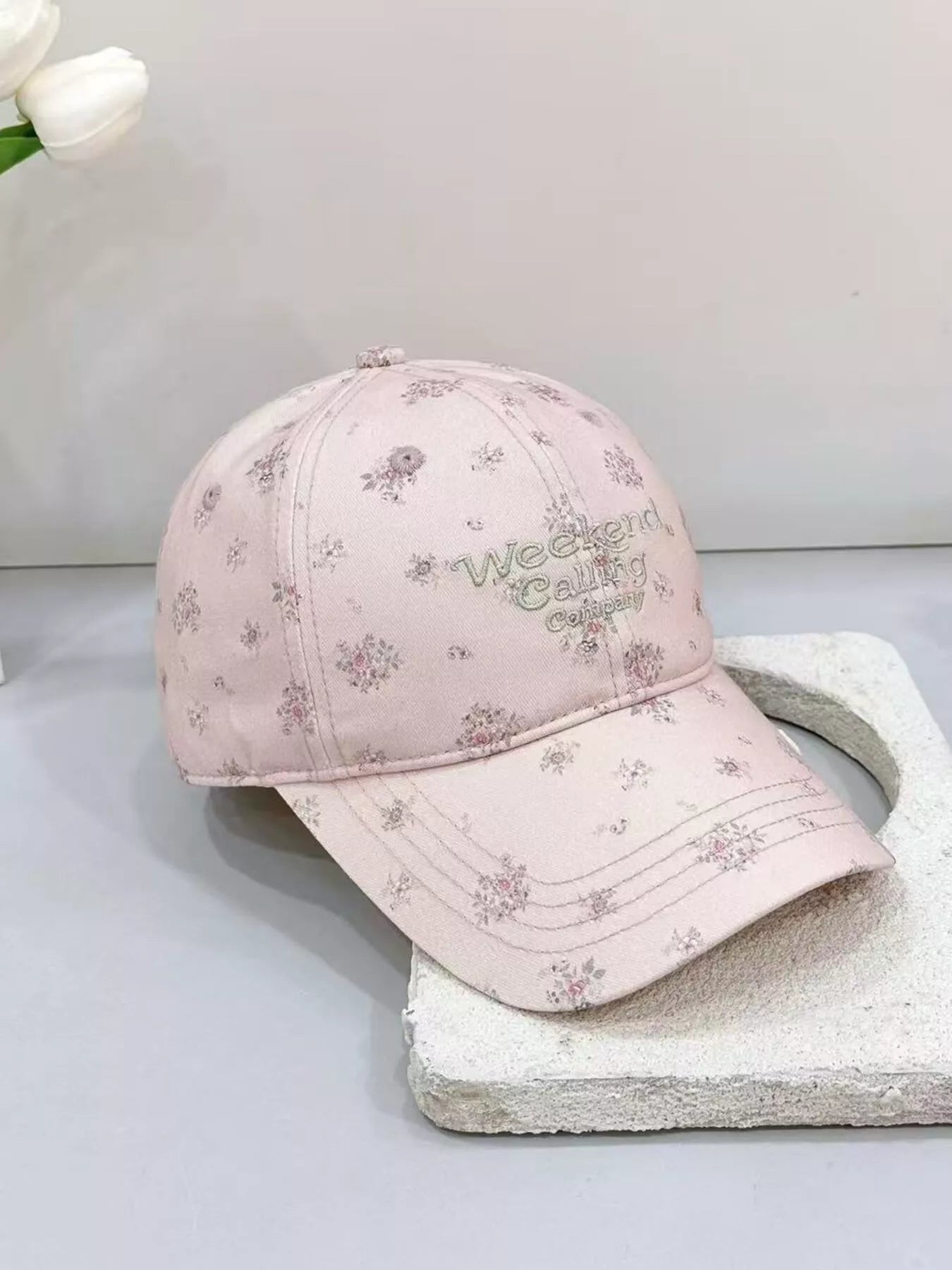 Floral Embroidered Baseball Cap