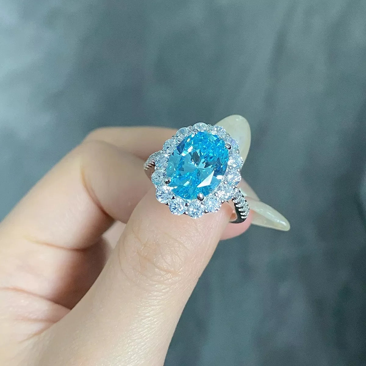 925 Sterling Silver Zircon Ring