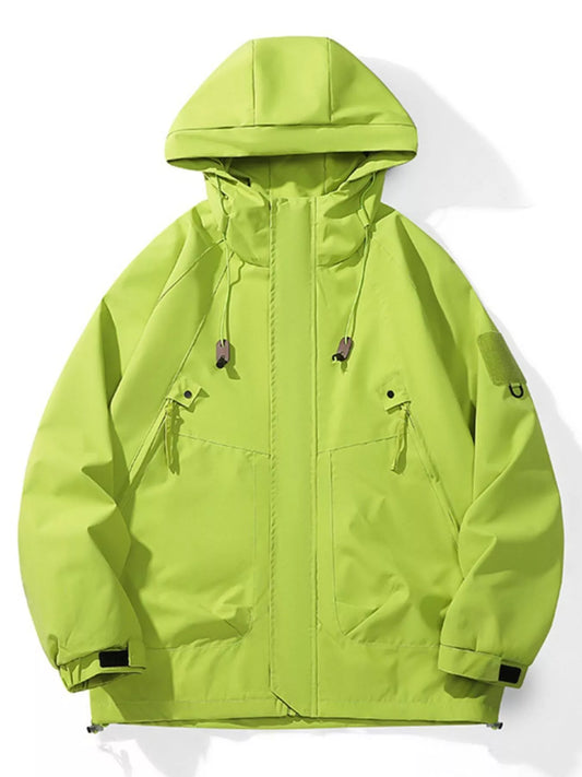 Men's Full Size Hooded Windproof Outdoor Jacket Plus Size