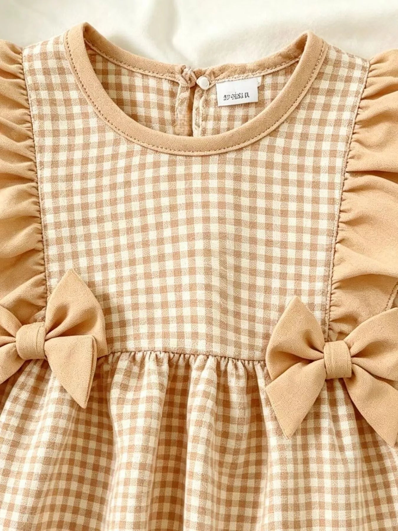 Children's Ruffled Plaid Top and Pants Set