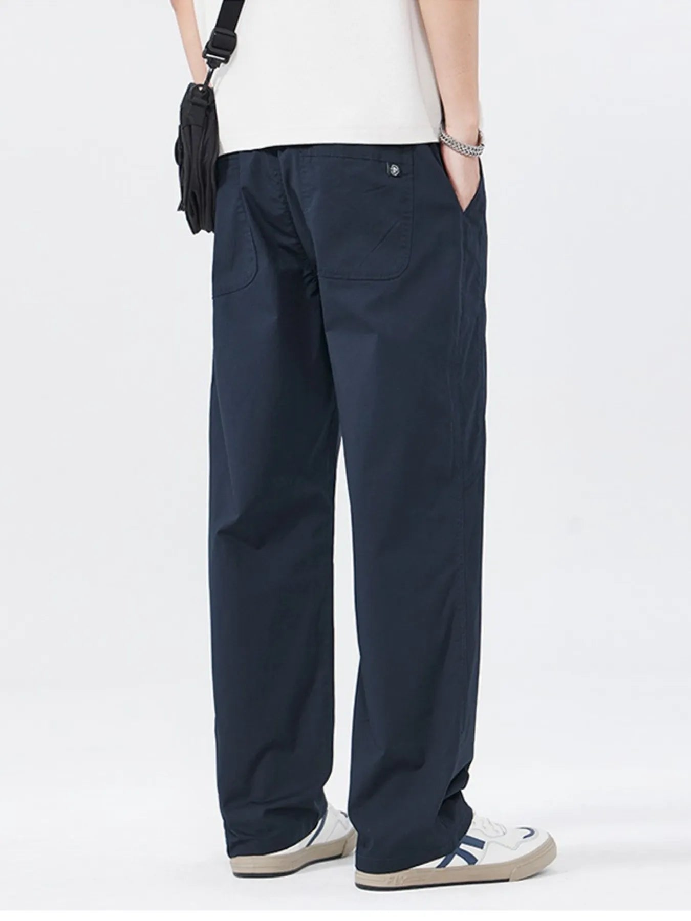 Men's Full Size Casual Lightweight Wide-Leg Pants Plus Size