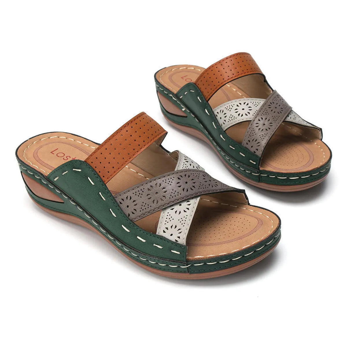 Crisscross Casual Wedge Sandals