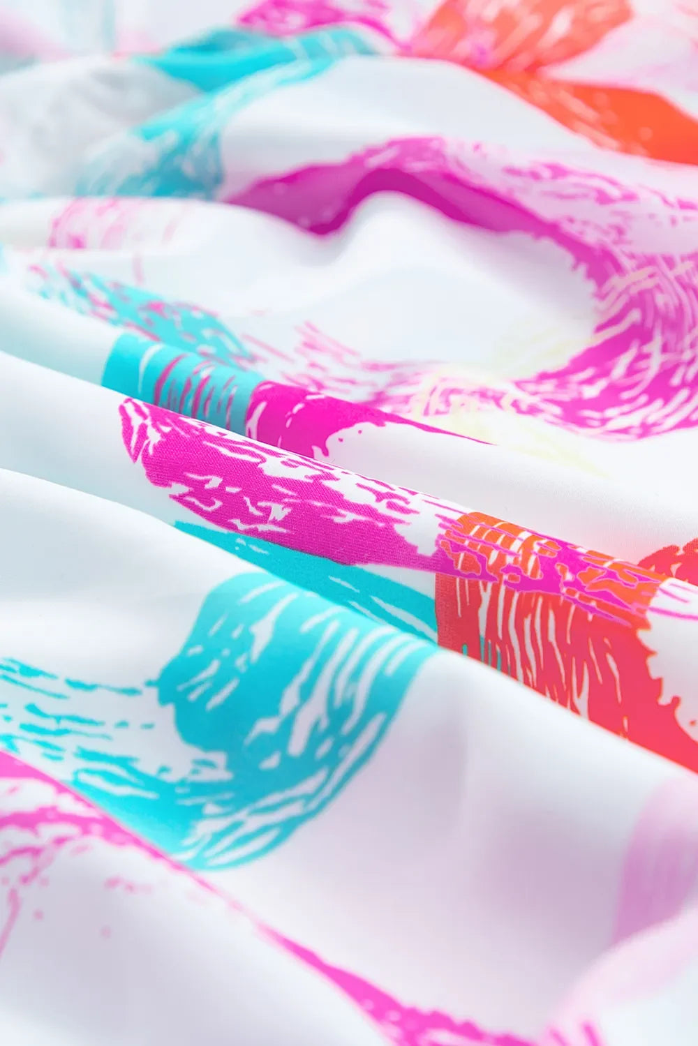 Tied Printed Sleeveless Mini Dress