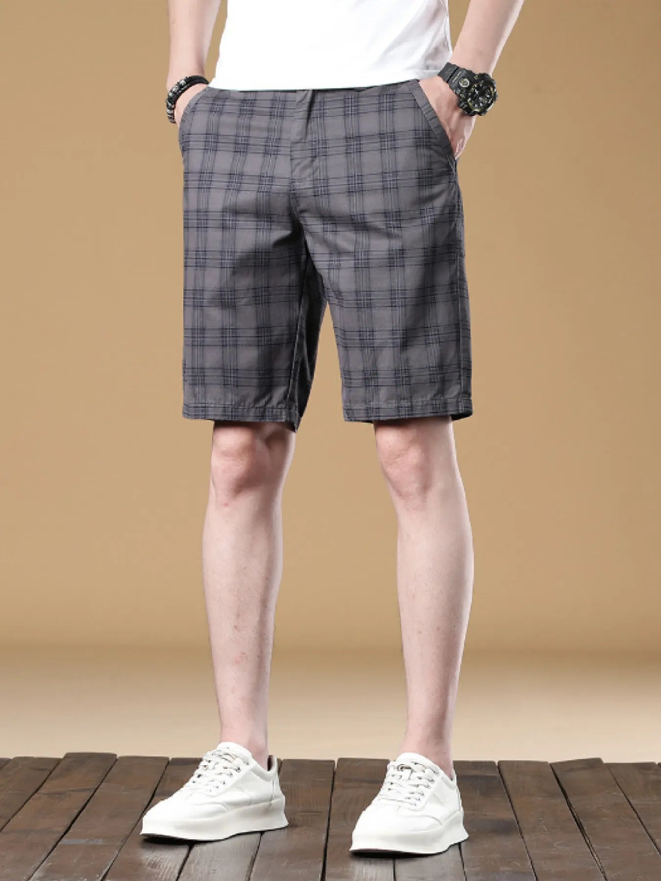Men's Plaid Casual Shorts
