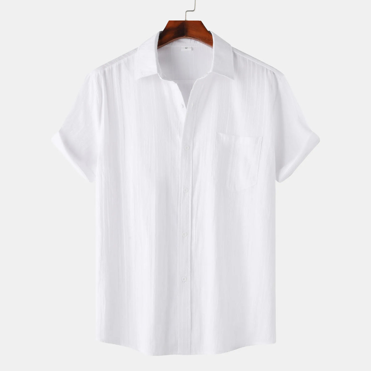 Men's Short Sleeve Button Down Shirt with Chest Pocket