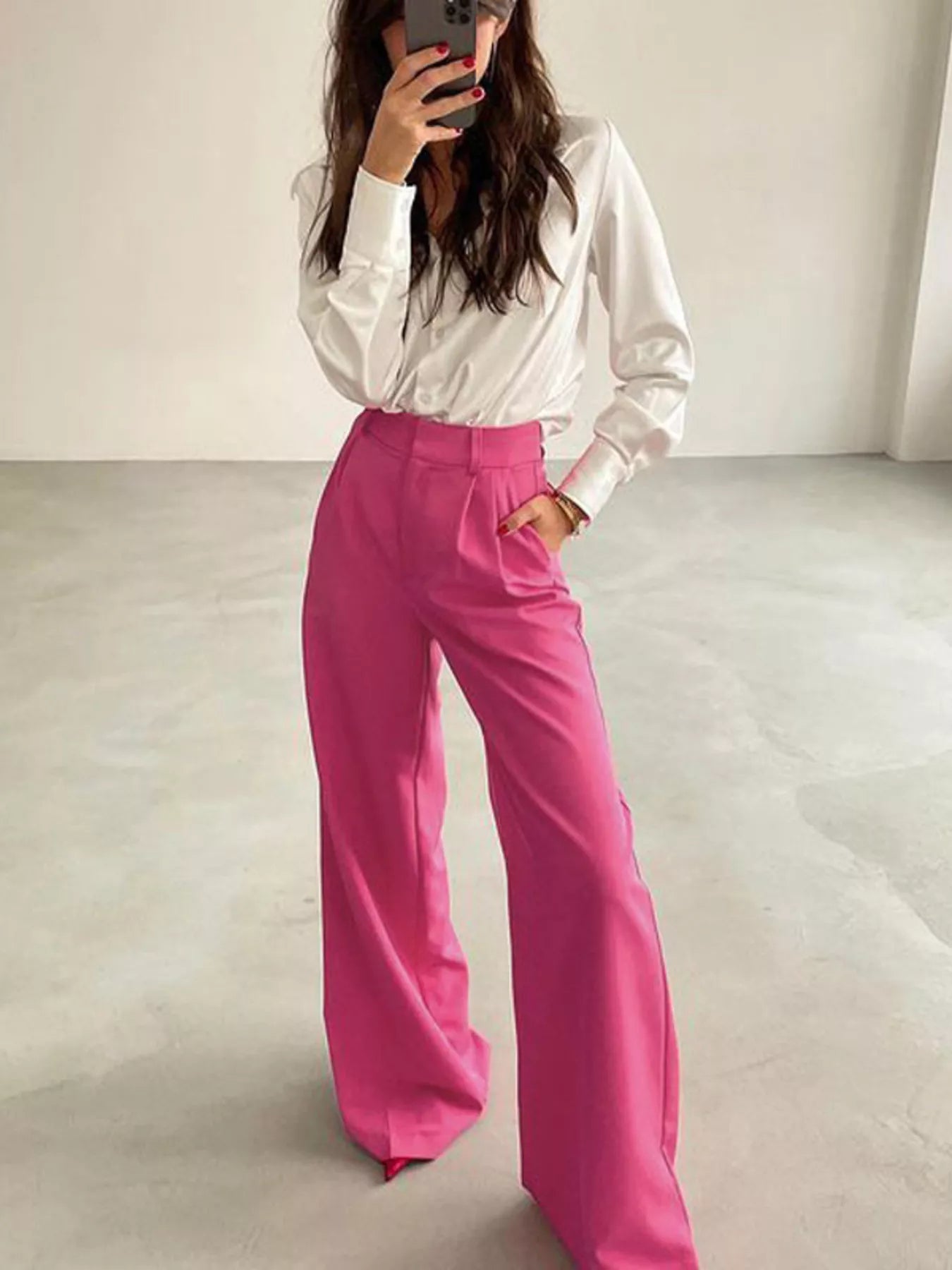 Wide Leg Pleated Pants