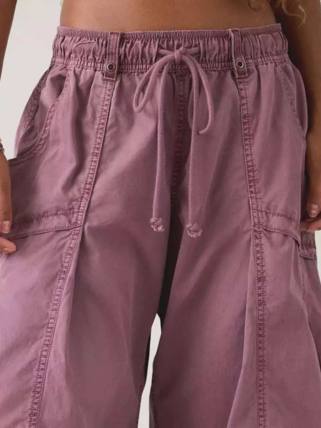 High-Waisted Cargo Wide-Leg Pants