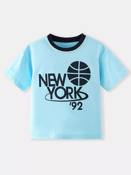 Children's New York Basketball Graphic Casual T-Shirt