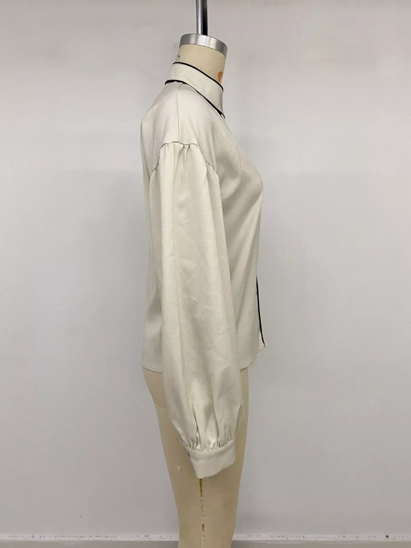 Contrast Trim Long Sleeve Shirt