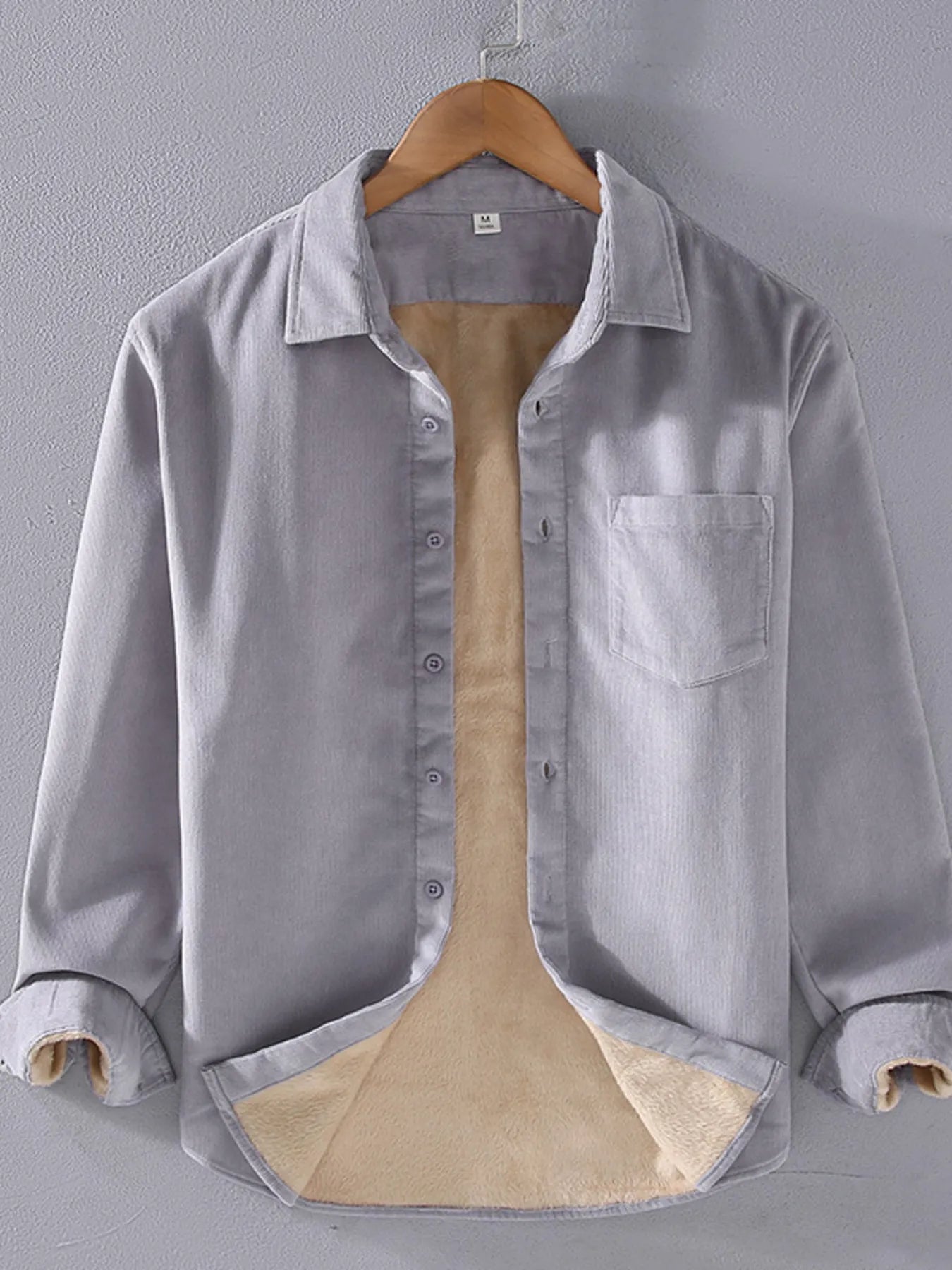 Men's Plus Size Button Up Long Sleeve Shirt