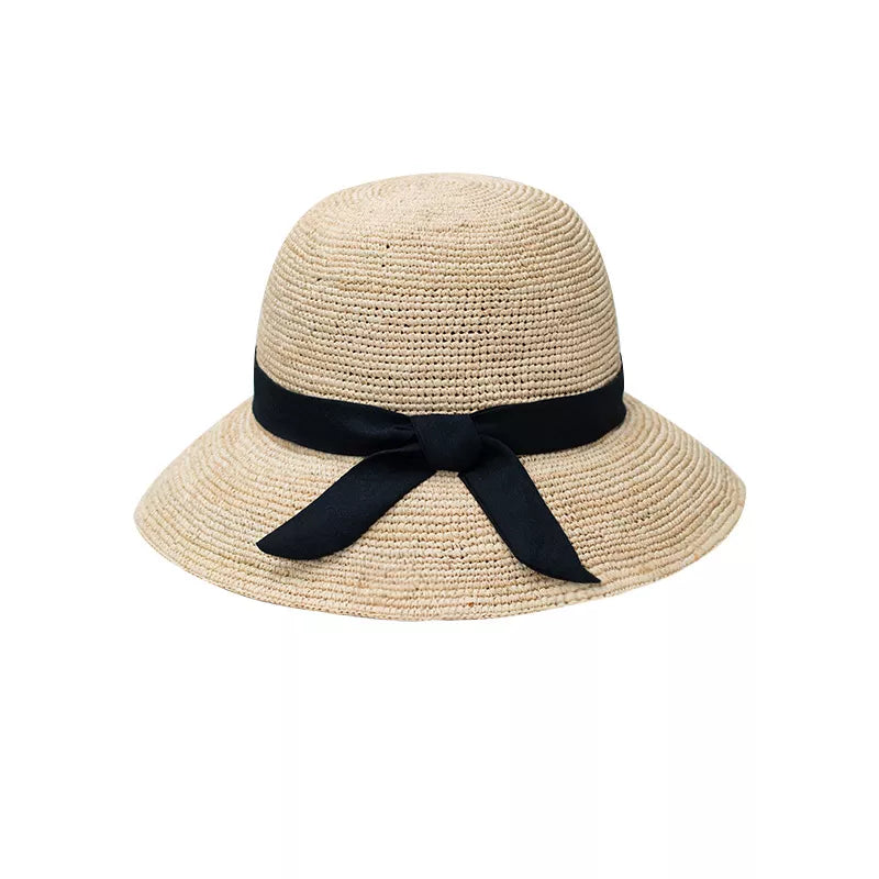 Straw Sun Hat with Ribbon