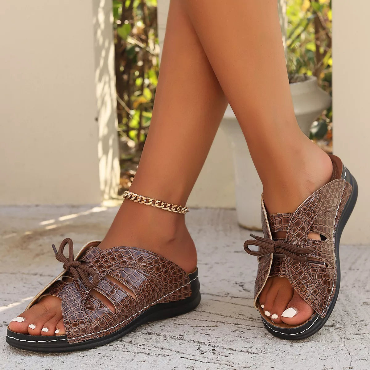 Open Toe Flats Sandals