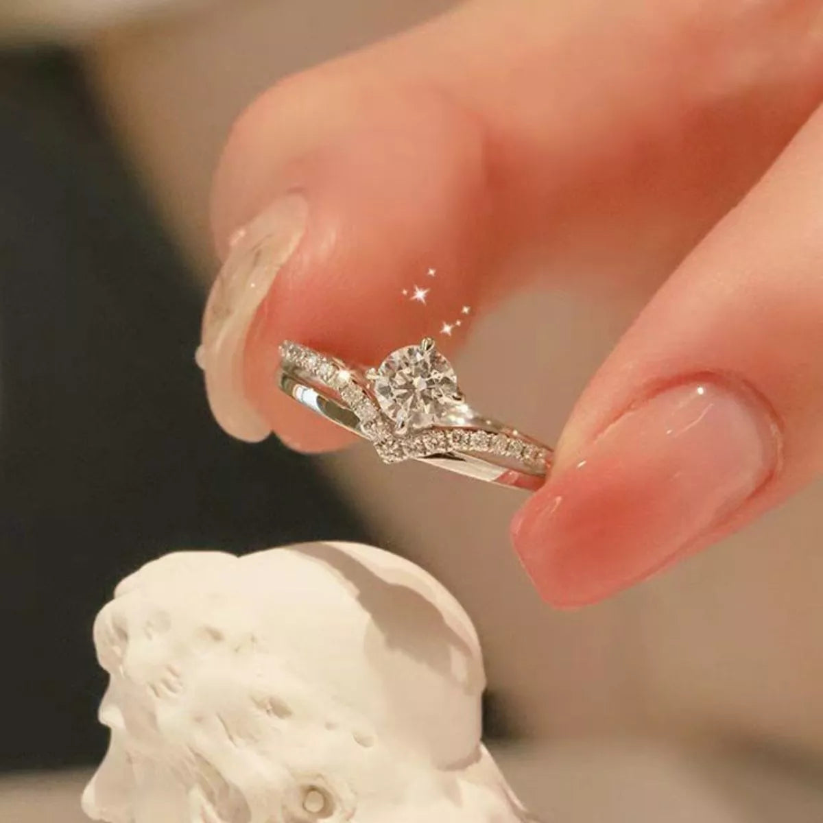 1 Carat 925 Sterling Silver Moissanite Ring