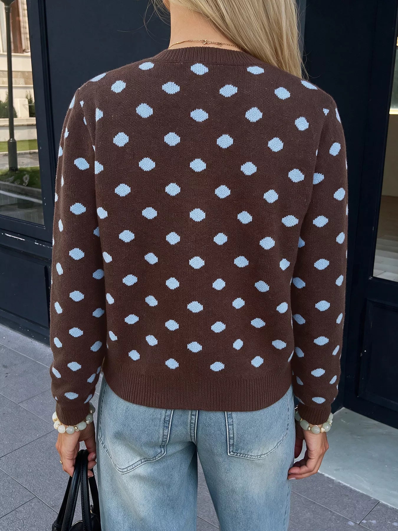 Polka Dot Button Up Cardigan