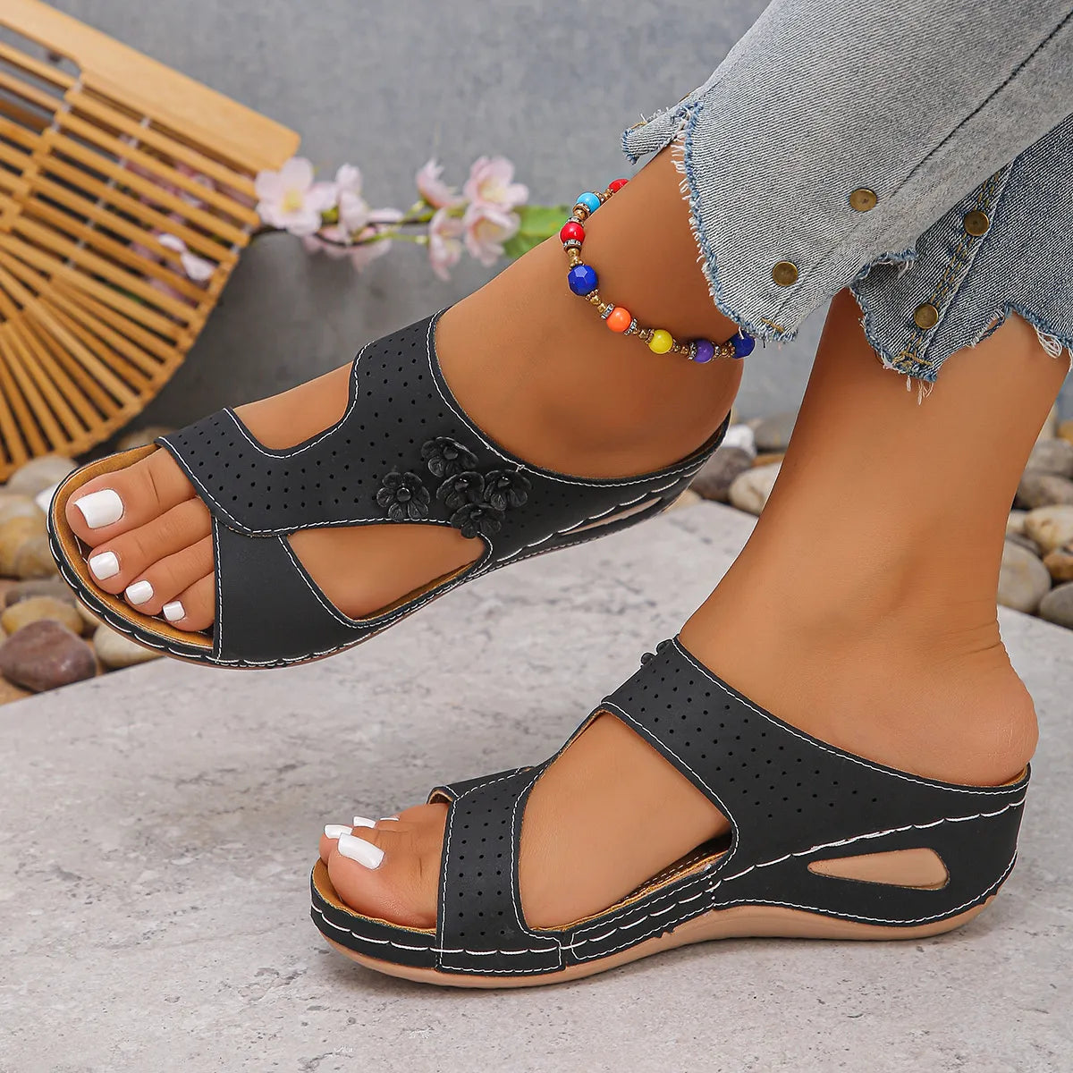 Open Toe Wedge Sandals