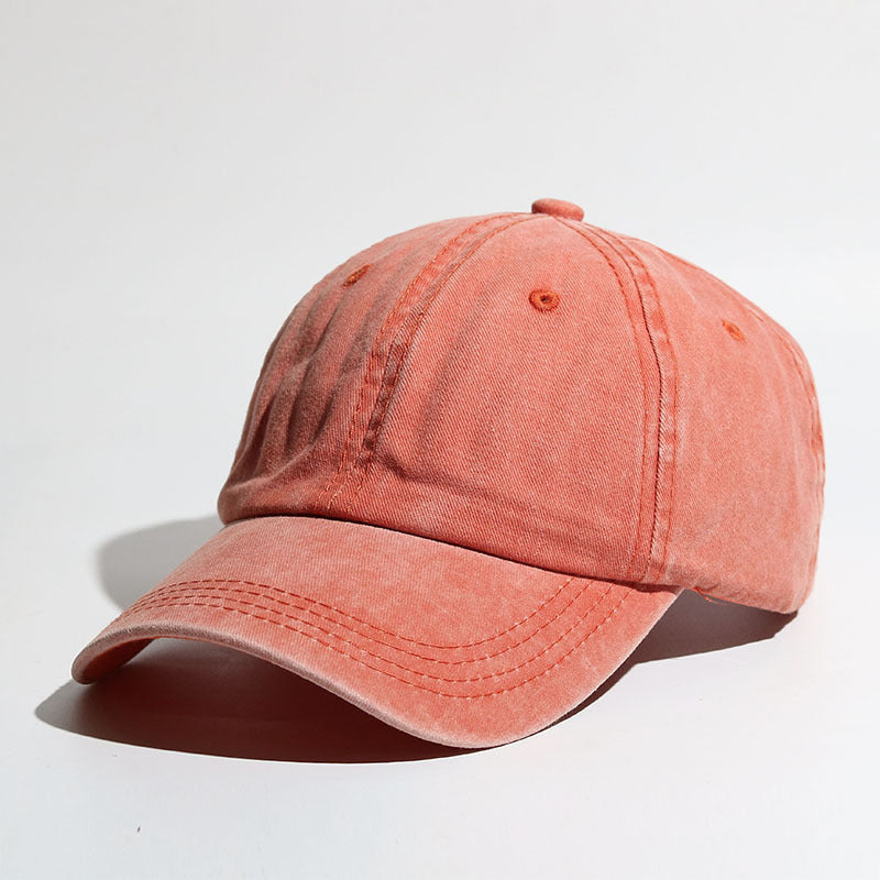 Women's Washed Cotton Curved-Brim Sun Hat with Hair Extensions