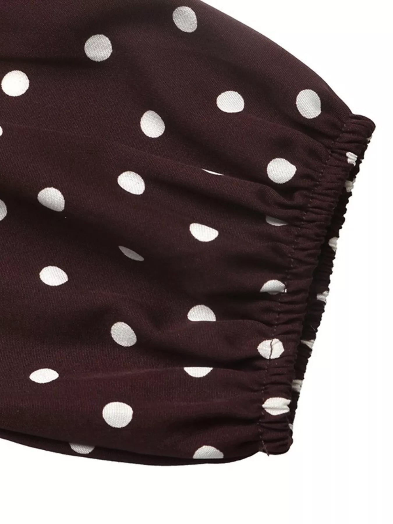 Polka Dot Ruffled V-Neck Bodysuit