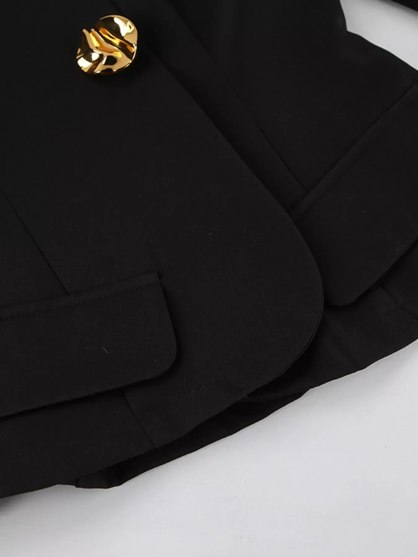 Puffy Sleeve Blazer and Wide-Leg Pants Set