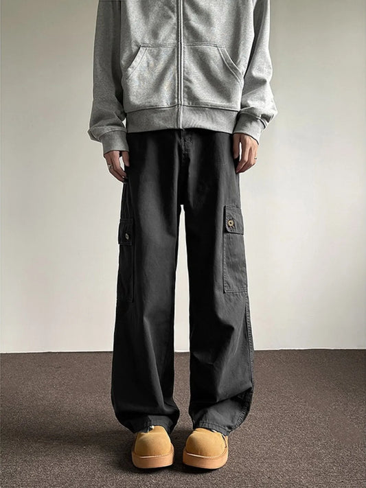 Men's Full Size Loose Fit Cargo Jeans Plus Size
