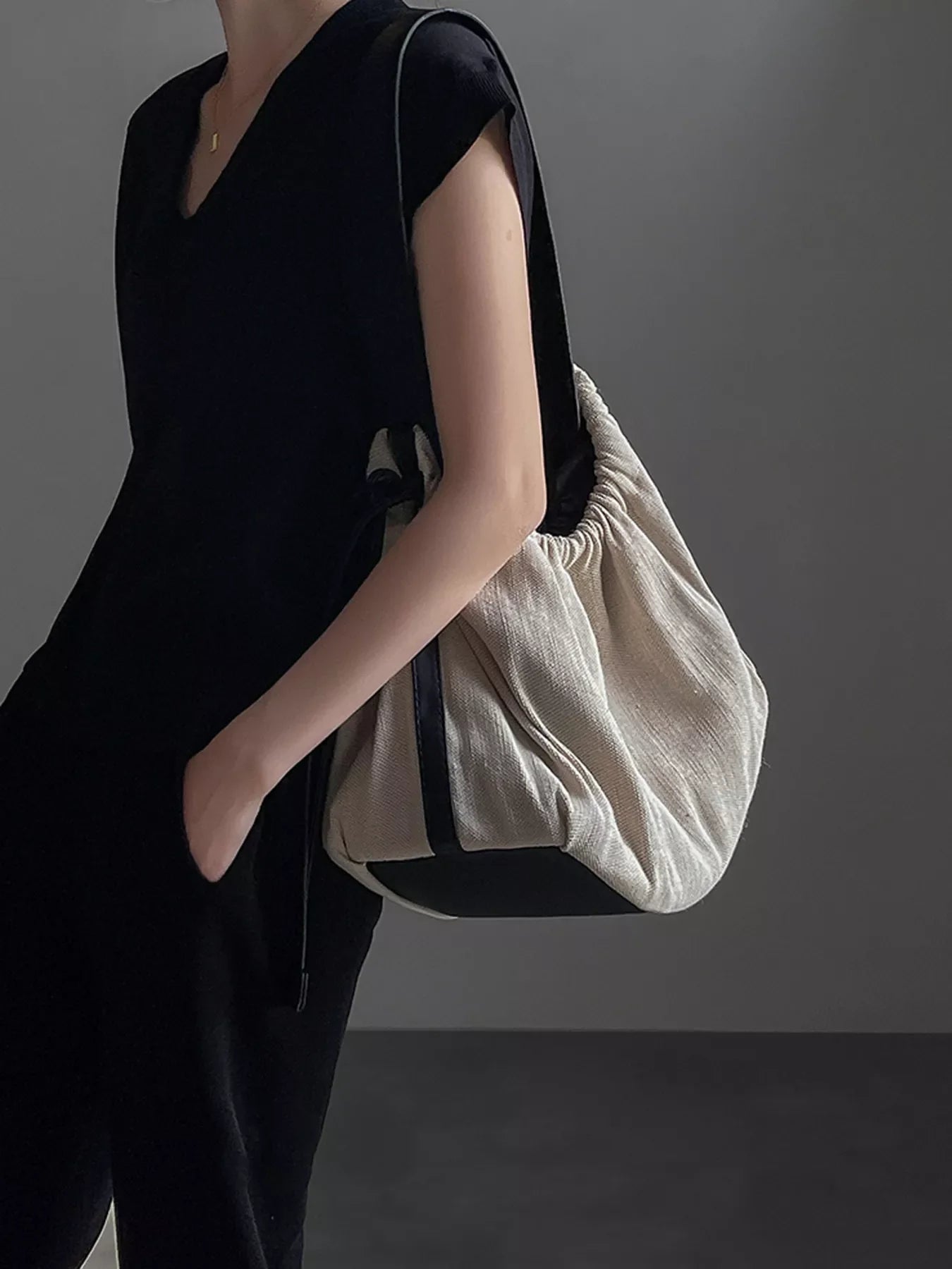 Drawstring Closure Handbag
